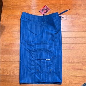 First Wave Blue Striped Cargo Pants